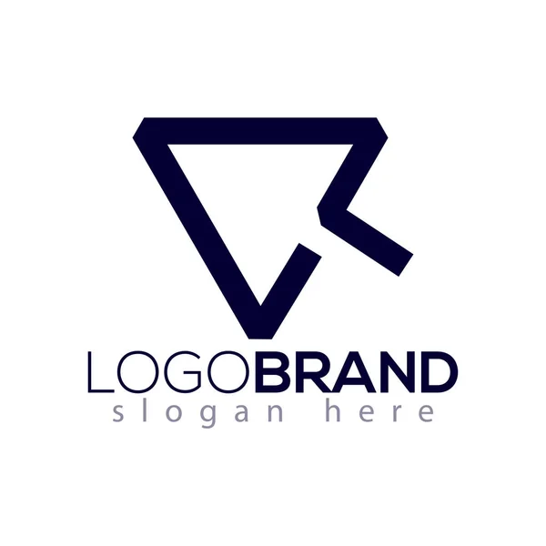 Lettera Iniziale Con Elemento Vettoriale Logo Cursore Modello Logo Cursore — Vettoriale Stock