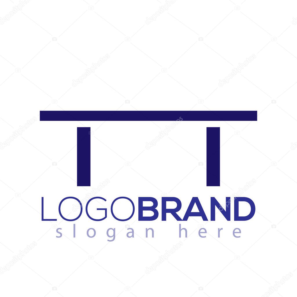 Abstract table icon logo element. table logo template