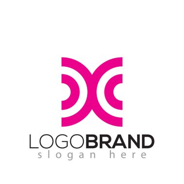 X harfi Logo vektör öğesi. Soyut Logo şablonu x