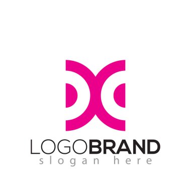 X harfi Logo vektör öğesi. Soyut Logo şablonu x