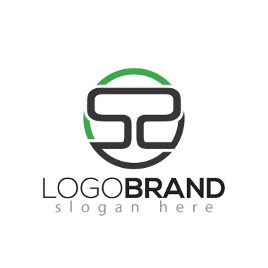 Se ilk harfi daire logo vektör şablonu