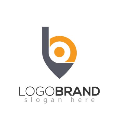 PIN insanlar logo vektör öğesi. PIN konumu logo şablonu