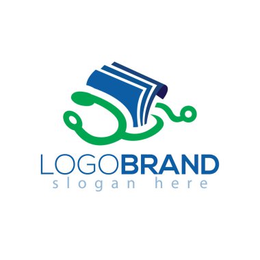 Tıbbi sayfa rapor logo vektör öğesi. kağıt belge tıbbi logosu