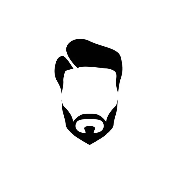 Cabello Hombre Logo Vector Elemento Plantilla Logotipo Barbería — Vector de stock