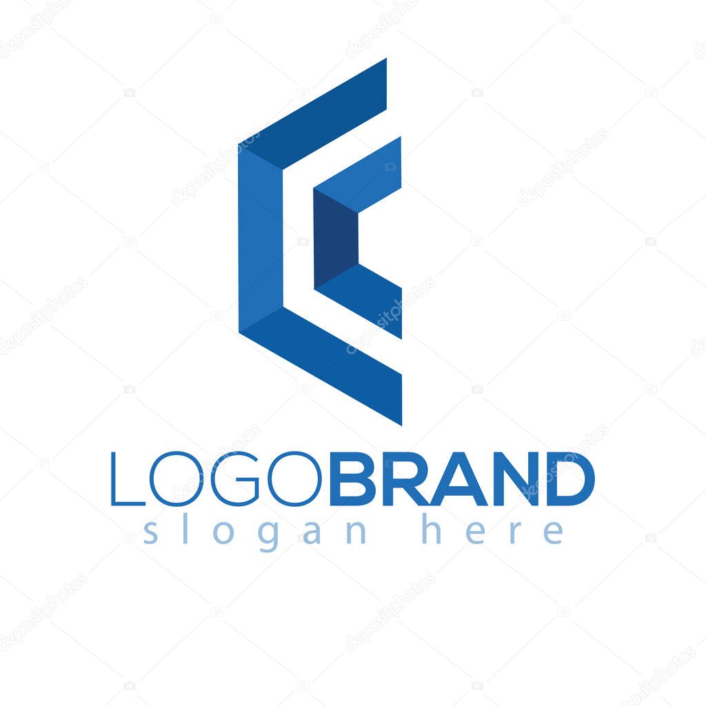 Cc initial letter logo vector element. initial logo template
