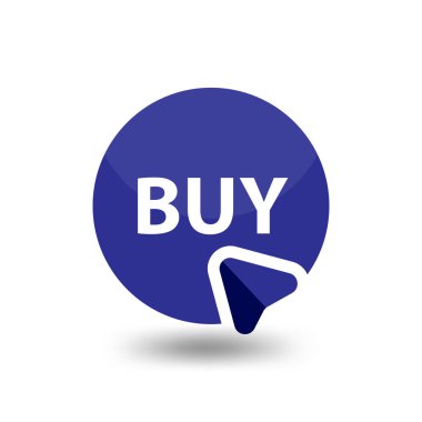 Satın simge vektör şablonu'nu tıklatın. E-ticaret simgesini işaret öğesi