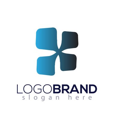 X harfi Logo vektör öğesi. Mektup Logo şablonu