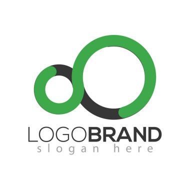 Mektup Infinity logo vektör öğesi. Mektup logo şablonu