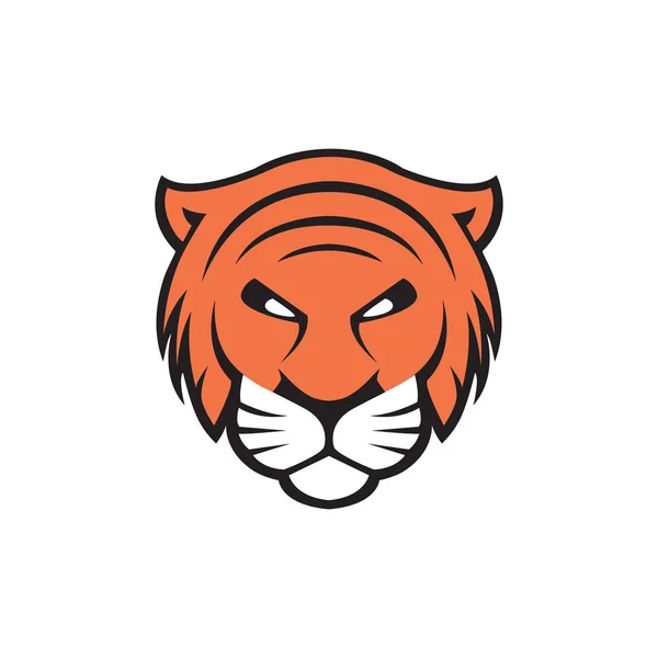 Tiger Head Logotyp Vektorelement Djur Logotyp Mall — Stock vektor