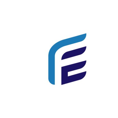 Fe ilk harf Logo vektör öğesi. İlk logo şablonu