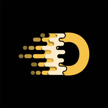 o mektup piksel simge vektör Logo öğesi. Mektup hız logo şablonu