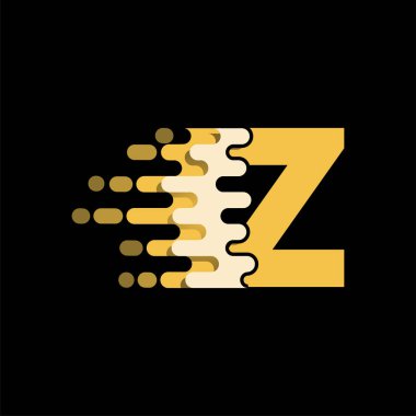 Z harfi piksel simge vektör Logo öğesi. Mektup hız logo şablonu