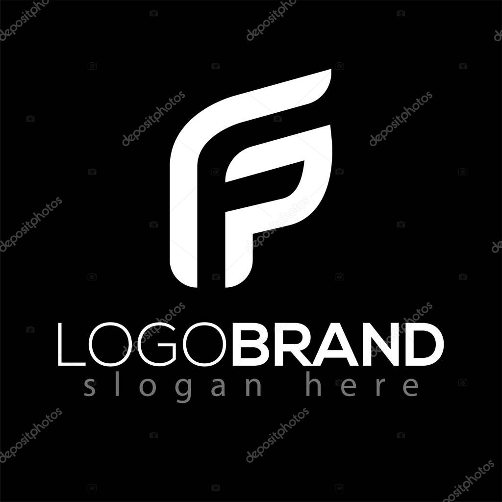 F p Initial Letter Logo Vector element. Initial logo template
