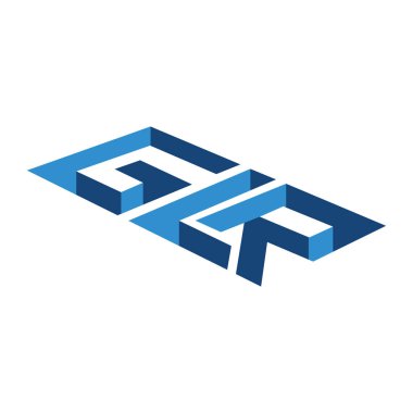 G L R ilk harf üç boyut Logo vektör öğesi