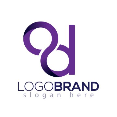 o d ilk harfini Infinity logo öğesi. ilk harf logo şablonu