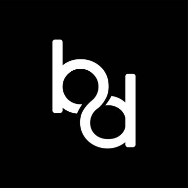 b d ilk harfini Infinity logo öğesi. ilk harf logo şablonu