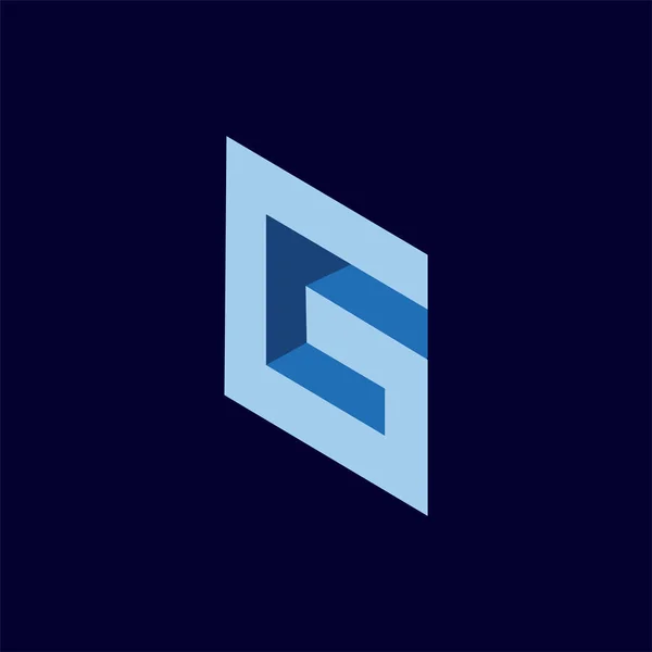 Brief Drie Dimensie Logo Vectorelement Sjabloon Voor Logo — Stockvector