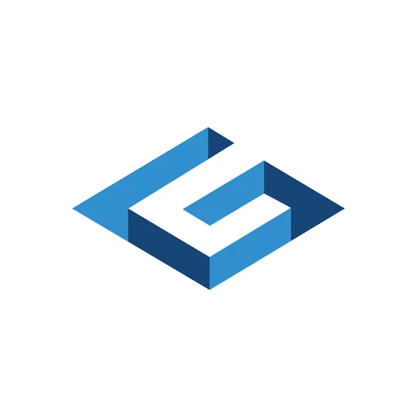 Harfi Boyut Logo Vektör Öğesi Logo Şablonu — Stok Vektör