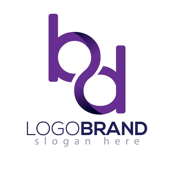 b d ilk harfini Infinity logo öğesi. ilk harf logo şablonu