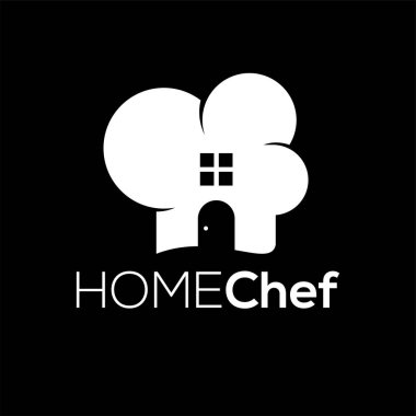 ev Şef logo vektör öğesi. Şef logo şablonu