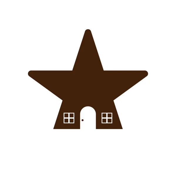 Home Star Logo Vektor Element Vorlage Für Das Home Logo — Stockvektor