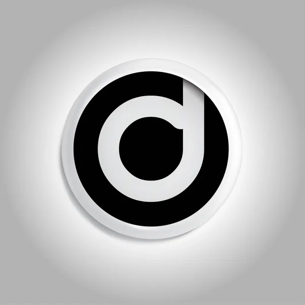 Buchstabe Kreis Symbol Logo Element Brief Logo Vorlage — Stockvektor