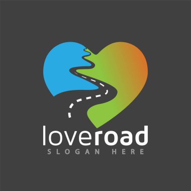 yol logo vektör öğesi seviyorum. yol logo şablonu