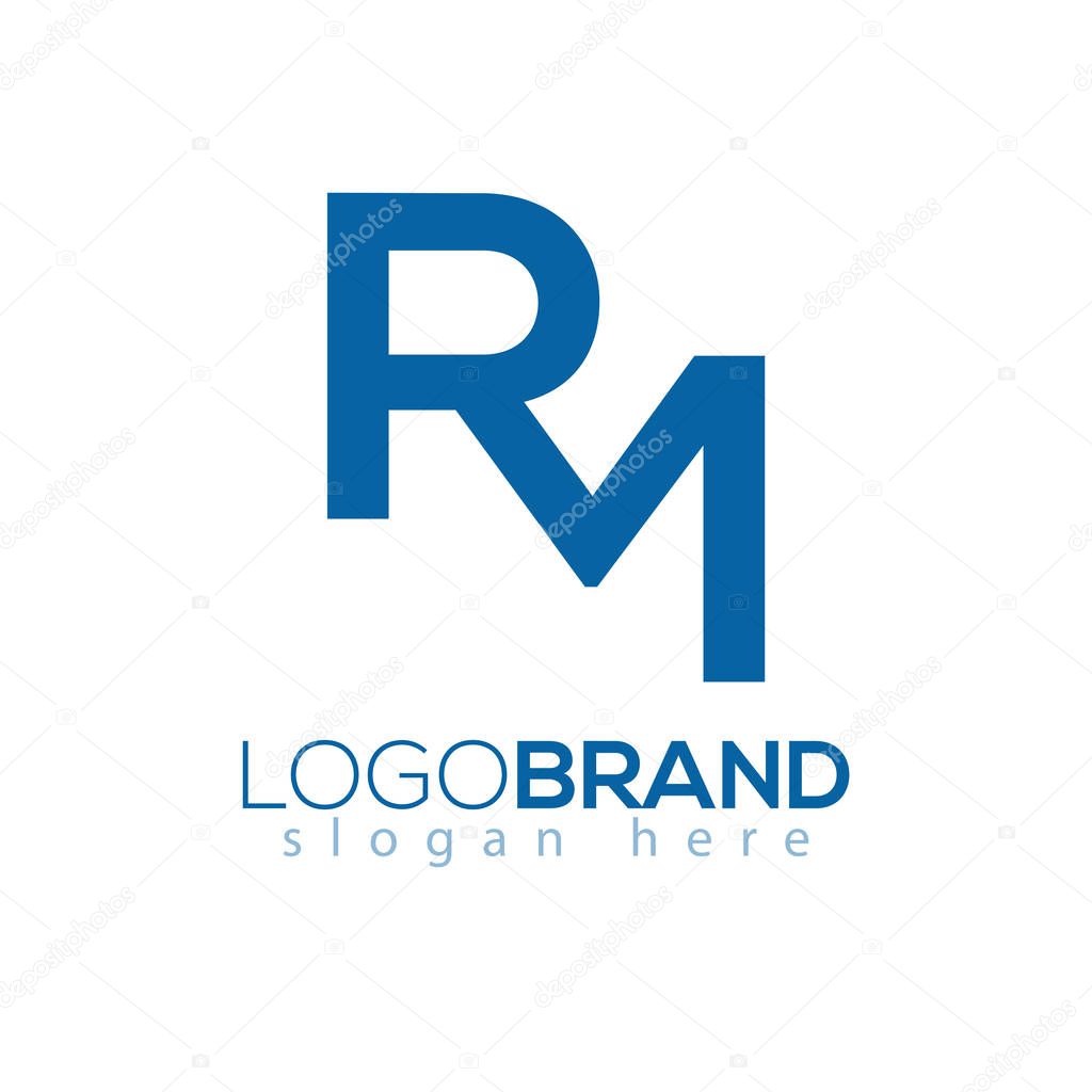 RM initial letter logo vector element. initial letter logo template
