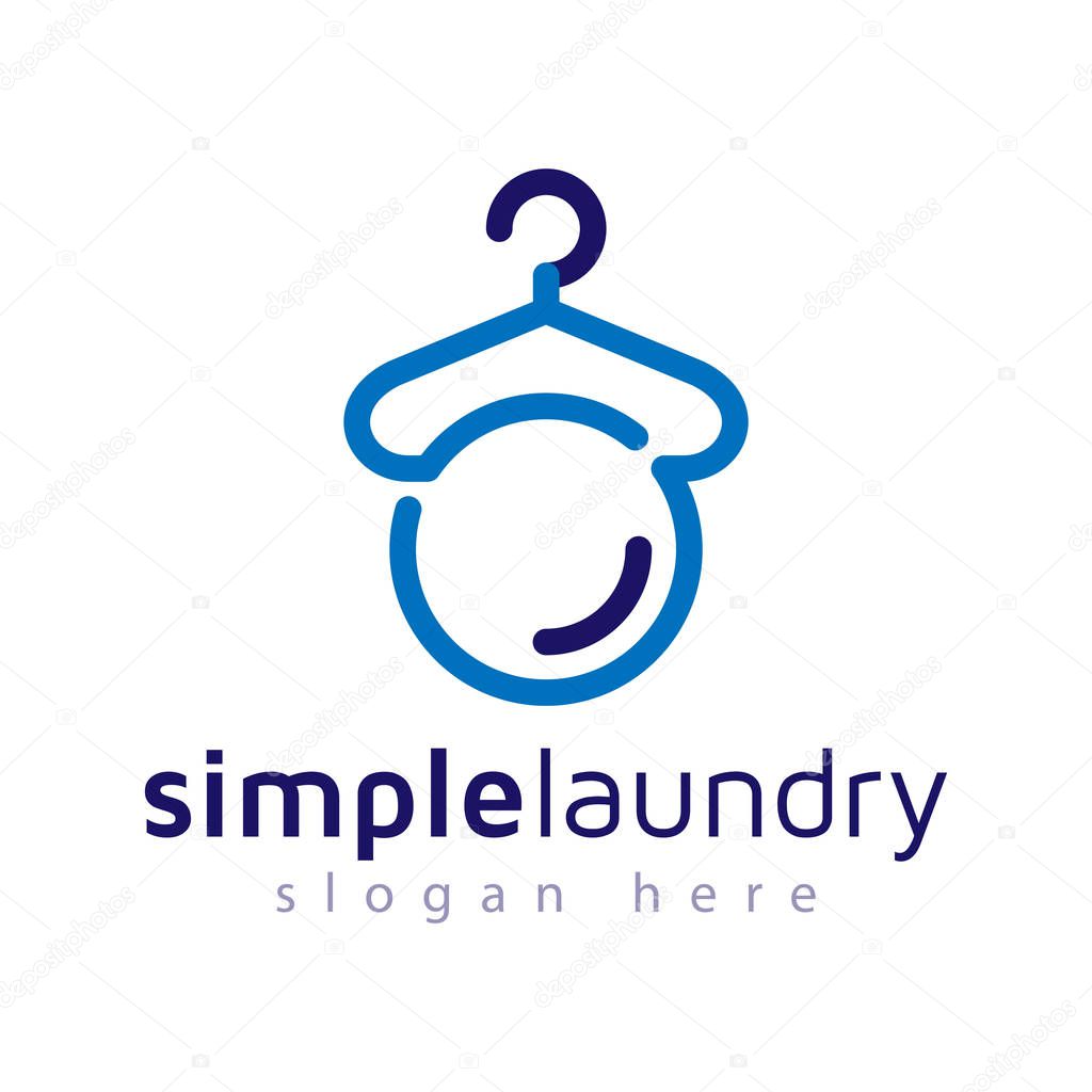 Simple laundry logo vector element. laundry logo template