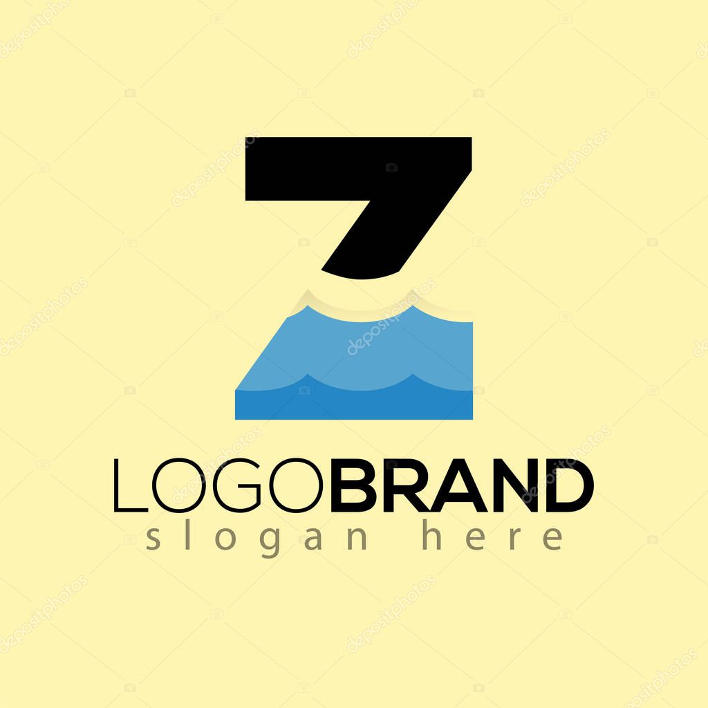 Z Letter and creative wave logo vector template