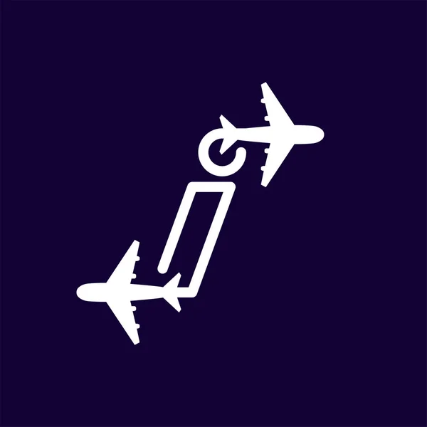 Line Airways Lettre Élément Vectoriel Logo Modèle Initial Logo Voyage — Image vectorielle