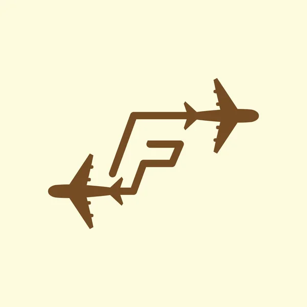 Línea Airways Elemento Vector Letra Logo Plantilla Logotipo Viaje Plano — Vector de stock