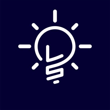 Ls ilk harfi ile yaratıcı ampul Logo vektör öğesi. İlk harf ampul Logo şablonu