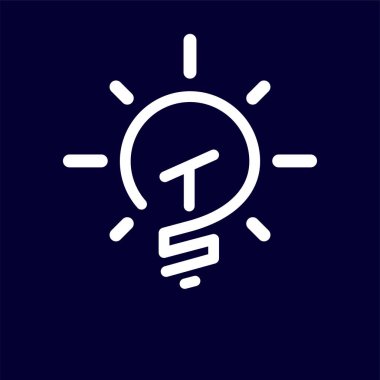 TS ilk harfi ile yaratıcı ampul Logo vektör öğesi. İlk harf ampul Logo şablonu