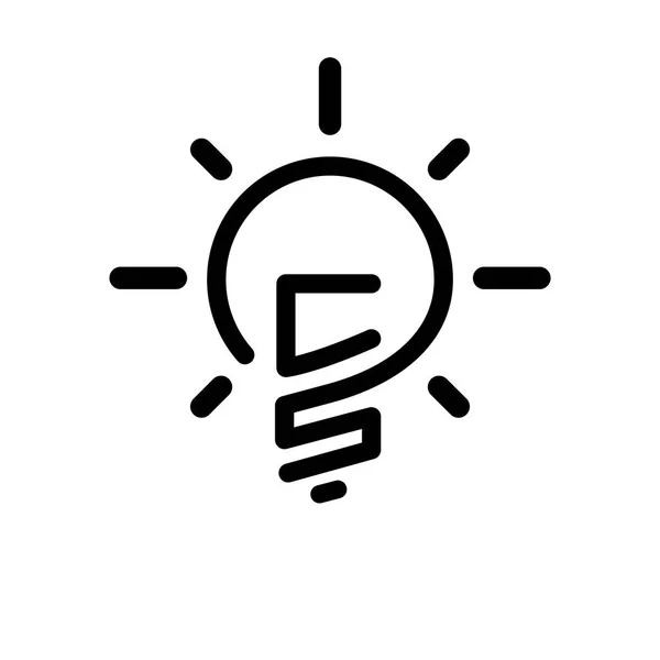 創造的な電球のロゴのベクターの要素の最初の文字 頭文字電球のロゴのテンプレート — ストックベクタ