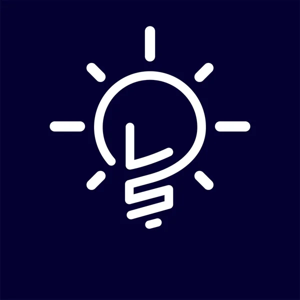 Počáteční Písmeno Kreativní Žárovka Logo Vektoru Elementu Počáteční Písmeno Žárovka — Stockový vektor