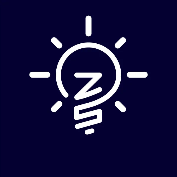Anfangsbuchstabe Mit Kreativem Glühbirnen Logo Vektorelement Anfangsbuchstabe Birne Logo Vorlage — Stockvektor