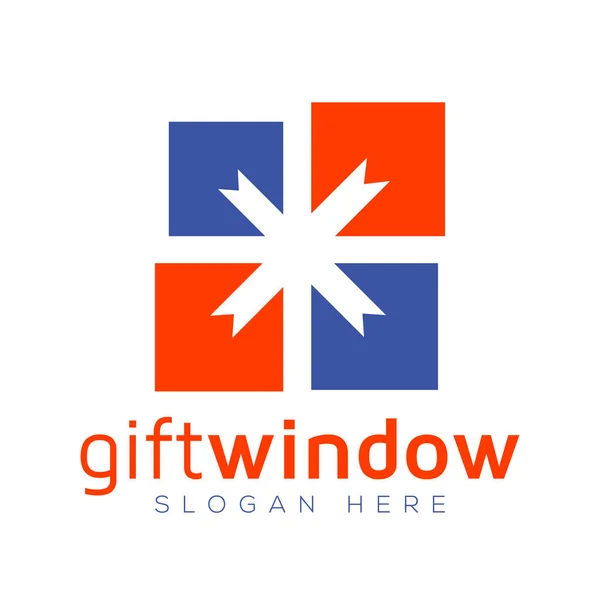 Modèle Vectoriel Logo Windows Cadeau — Image vectorielle