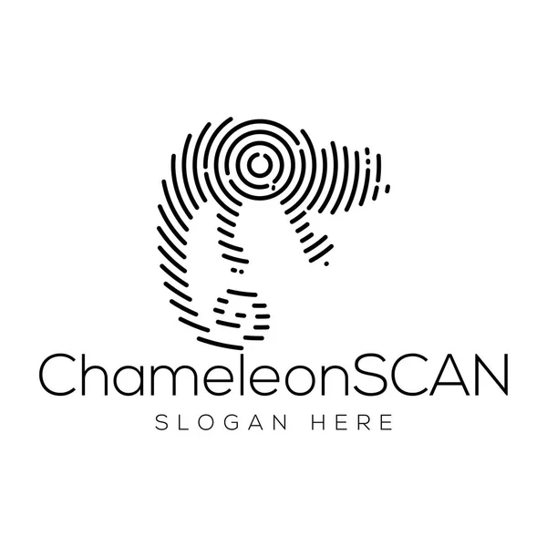 chameleon Scan Technology Logo vector Element. Animal Technology Logo Template