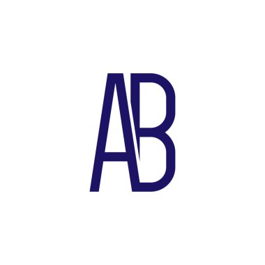 AB ilk mektup bağlantılı logo simge vektör