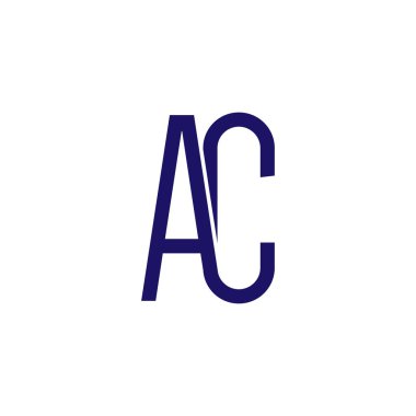 AC ilk mektup bağlantılı logo simge vektör