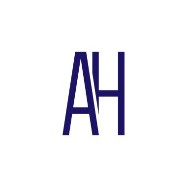 Ah ilk mektup bağlantılı logo simge vektör
