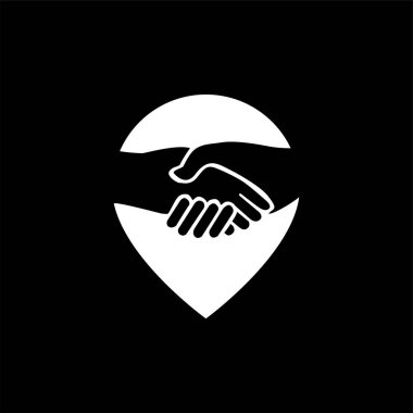 el sıkışma logo simge vektör ile pin