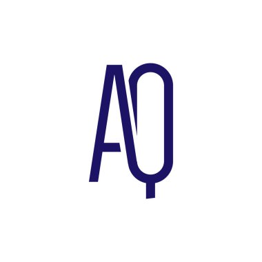 Q ilk mektup bağlantılı bir logo simge vektör