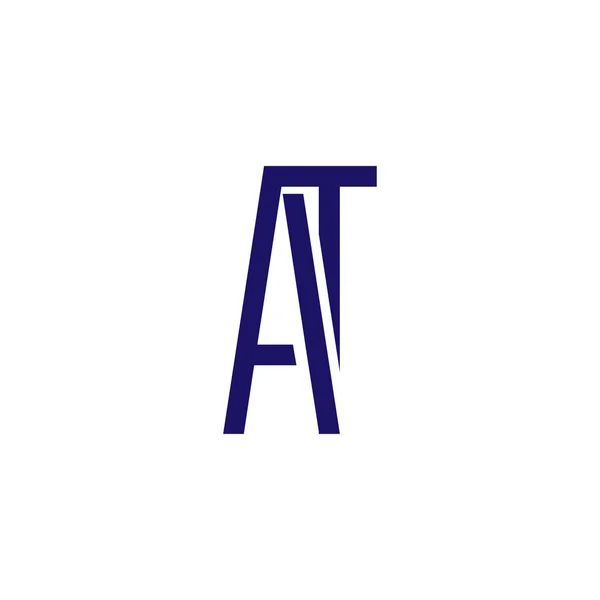 Vid Inledande Brev Länkade Logo Ikon Vektor — Stock vektor