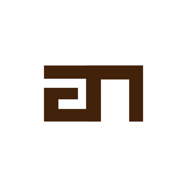 Bir Ilk Harfleri Küçük Harf Bağlantılı Logo Simge Vektör — Stok Vektör