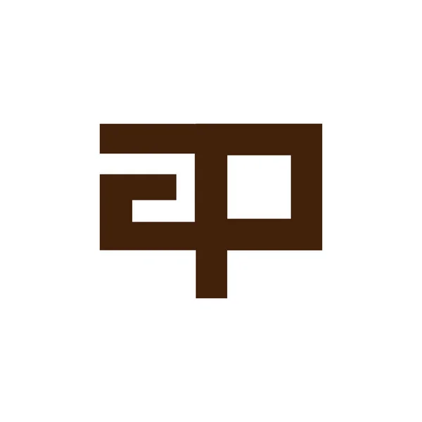 Letra Inicial Minúscula Vector Icono Logotipo Vinculado — Vector de stock