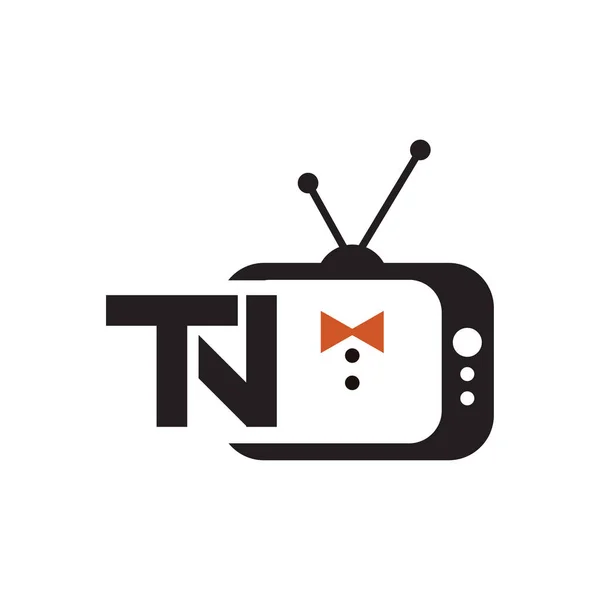 Papyon Logo Simge Vektör Ile Televizyon — Stok Vektör