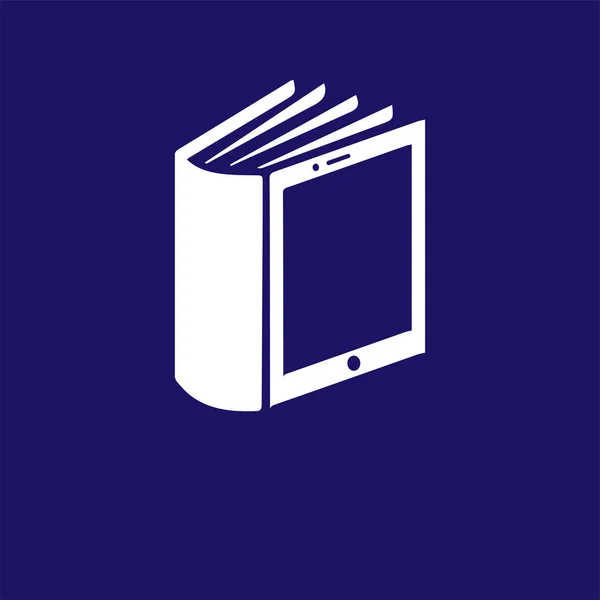 Teléfono Móvil Libro Logo Icono Vector — Vector de stock