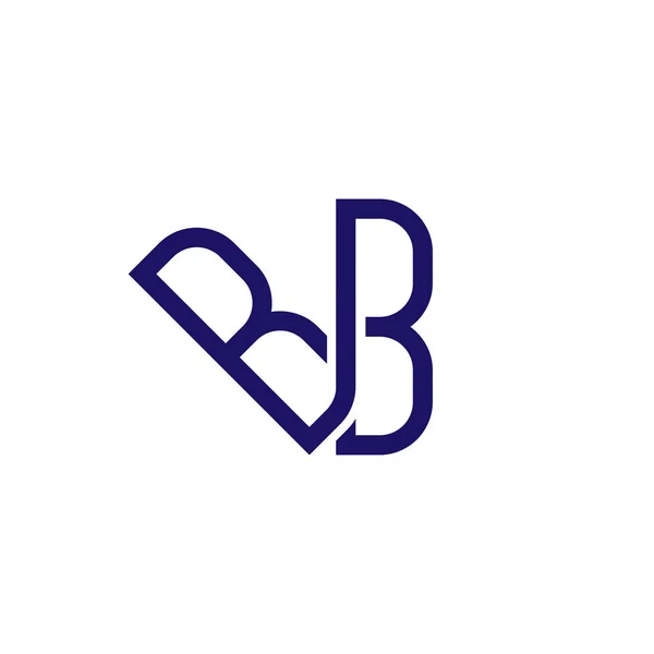 Carta Inicial Vector Icono Logotipo Vinculado — Vector de stock